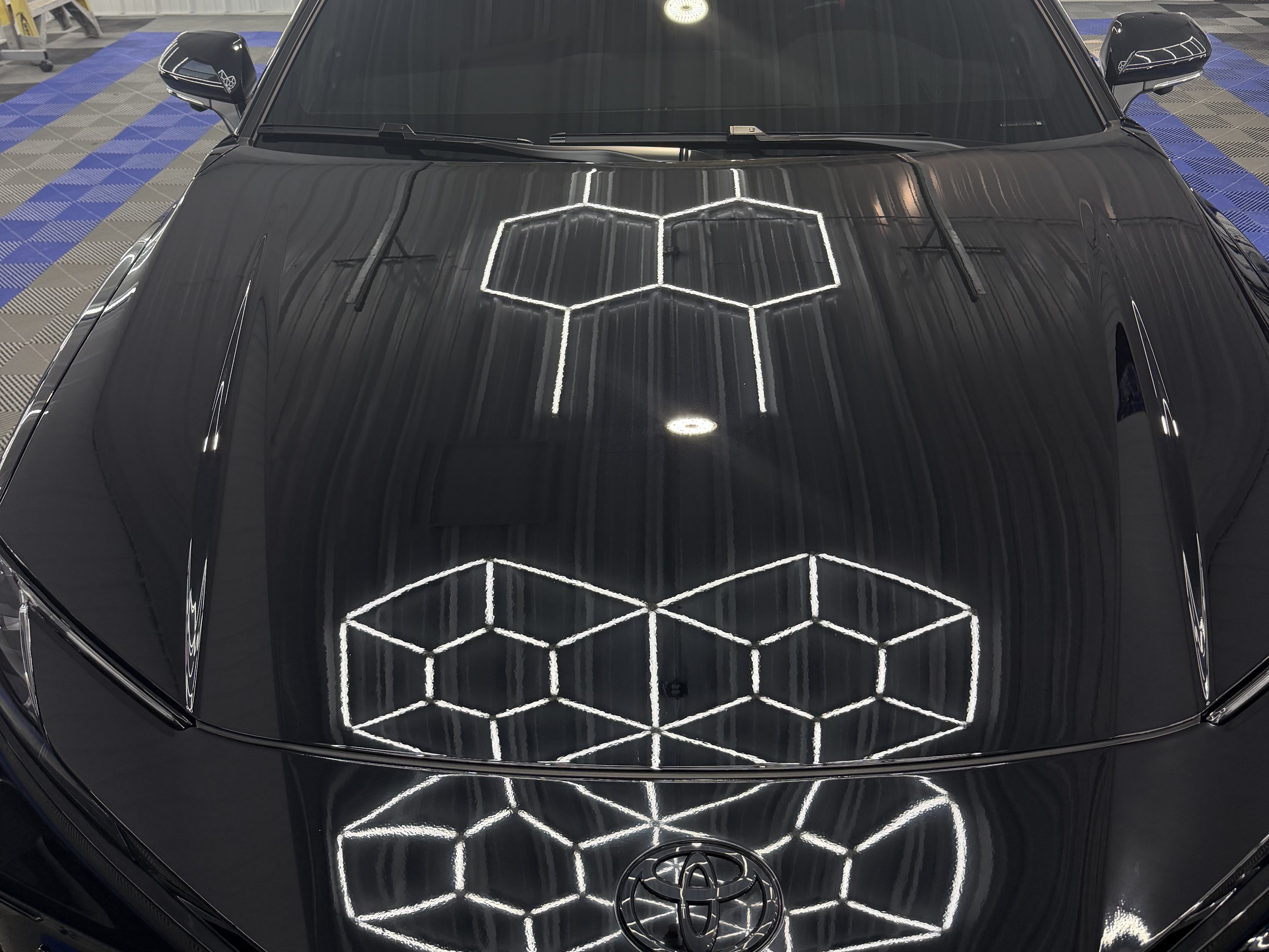 Black Toyota ceramic coated at Porter’s Detailing in Grant Park Illinois
