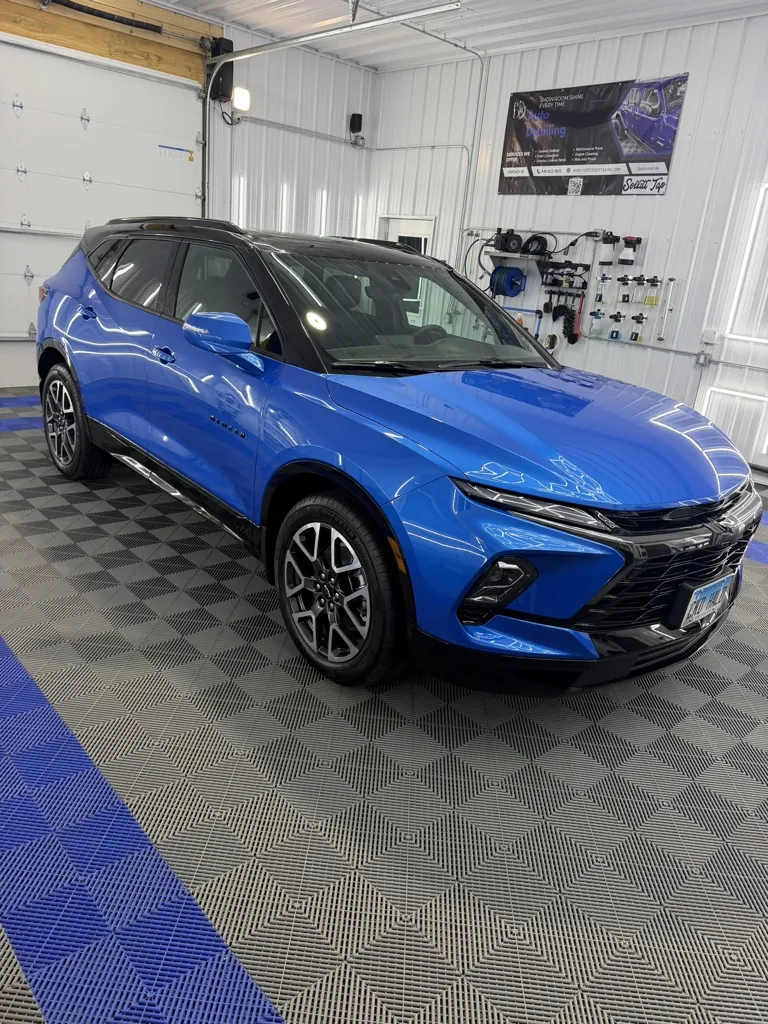 Chevrolet Blazer RS inside Porter’s Detailing’s shop