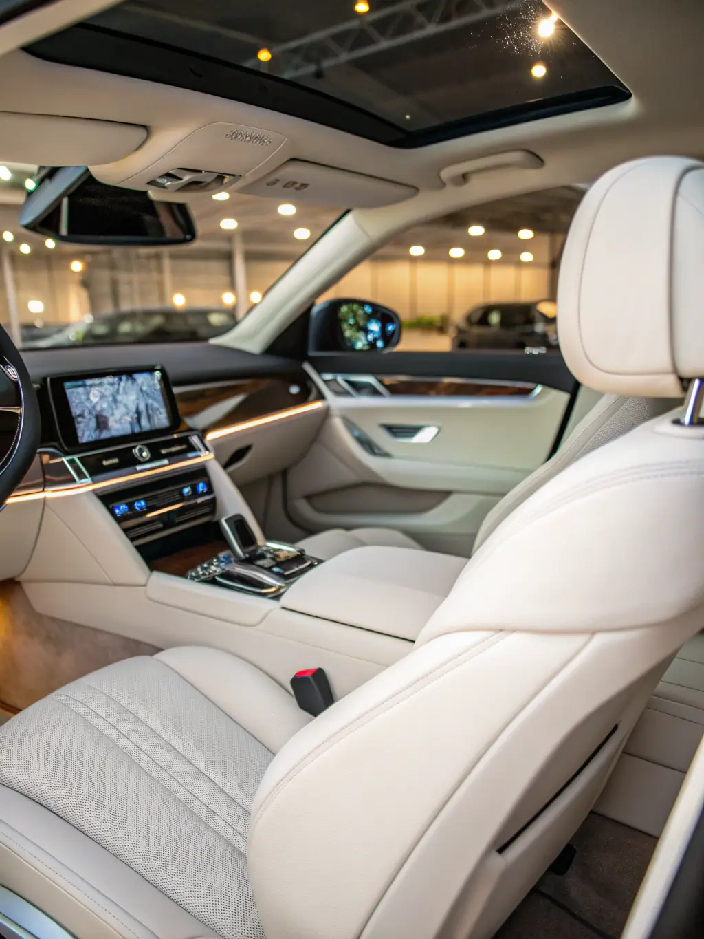 Image of a car interior being thoroughly cleaned and detailed, showcasing the attention to detail and quality of the interior detailing services.