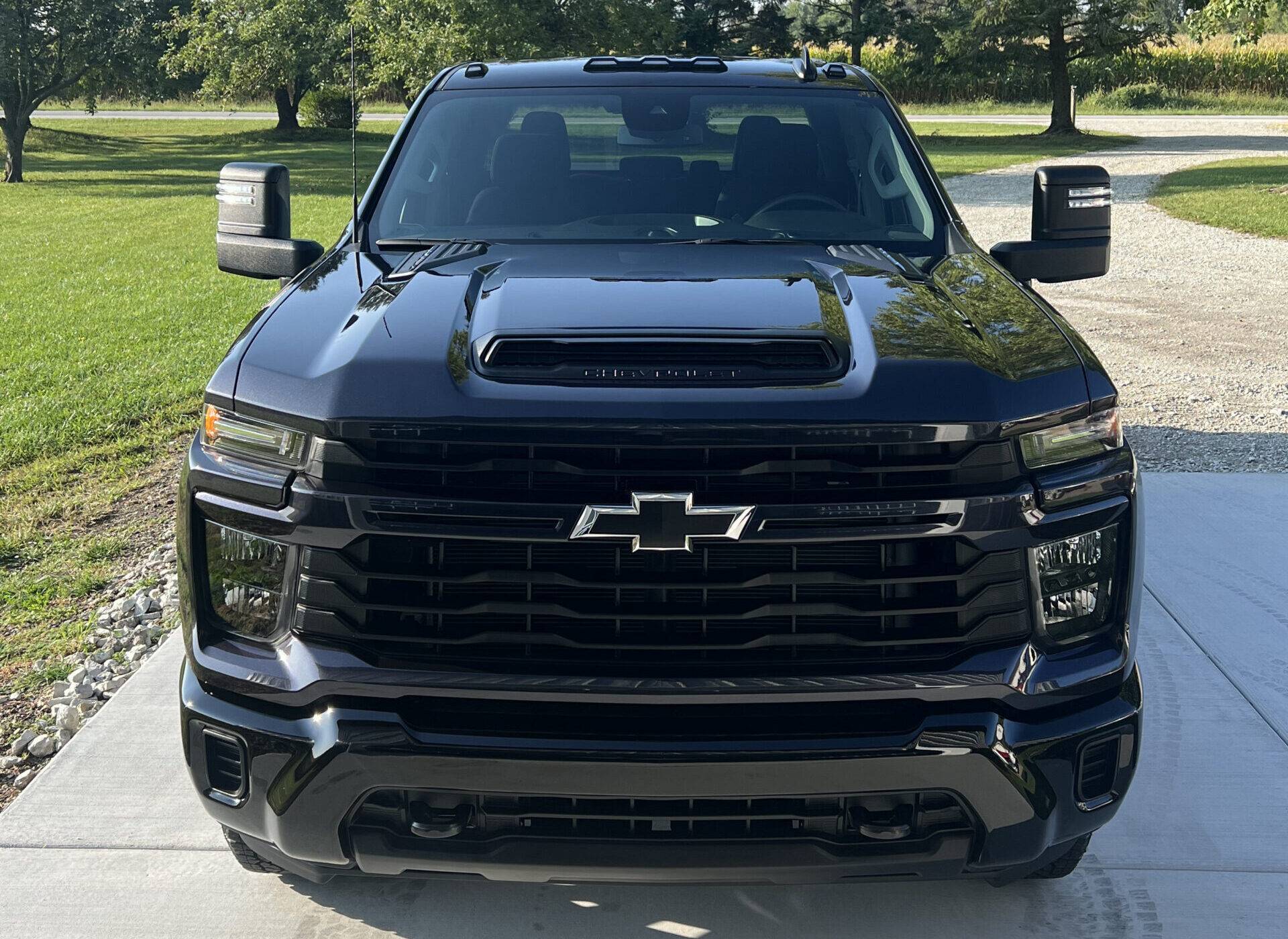 Black Chevy paint polished and protected by Porter's Detailing with ceramic coating.