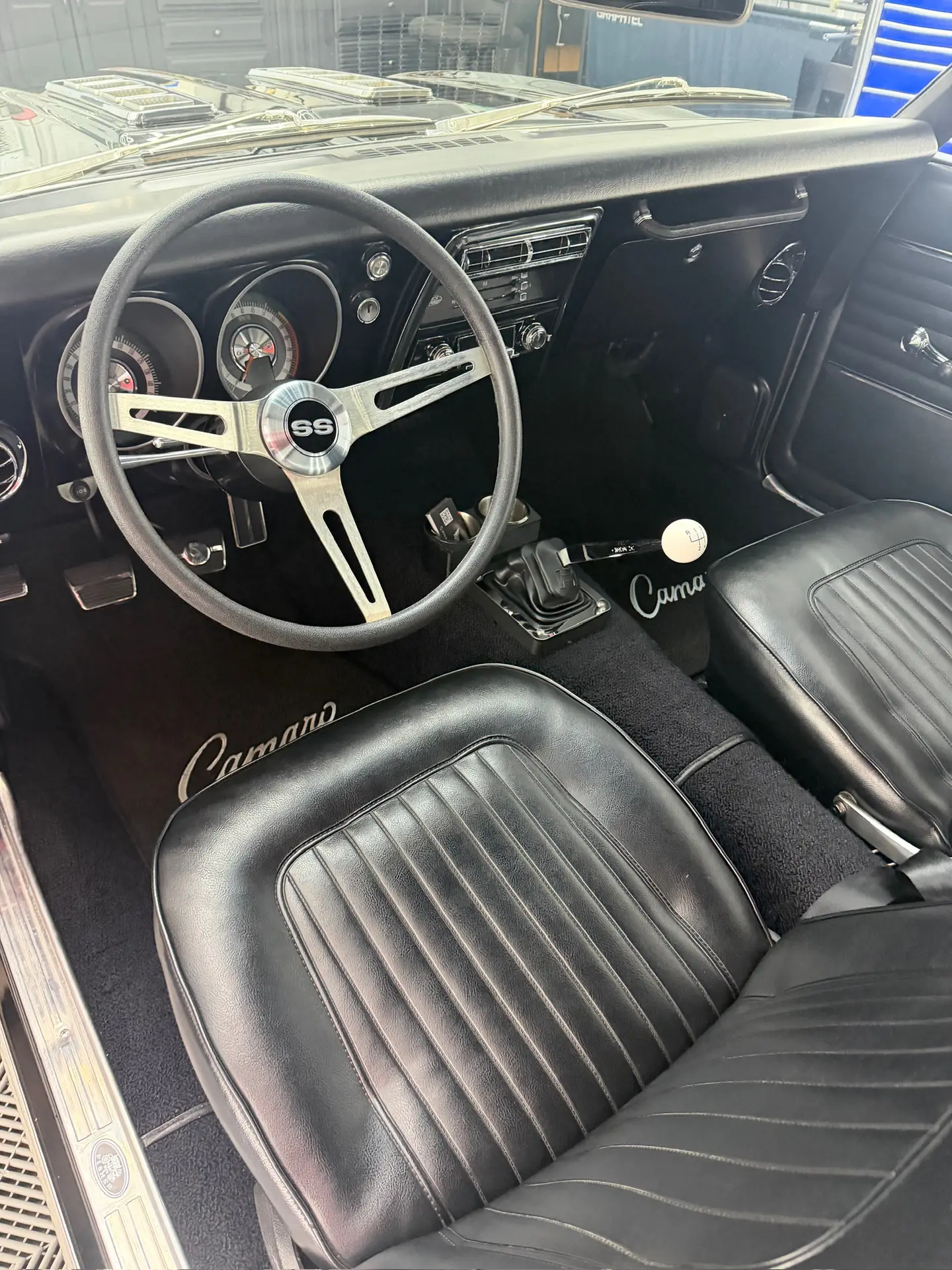 classic car interior professionally detailed to perfection by porters detailing in grant park illinois